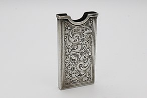 Victorian silver visiting card case
