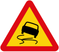 Danger of skidding