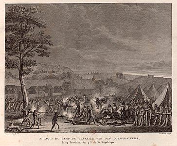 格拉克斯·巴贝夫的追随者和山岳党人在格勒纳勒的军事营地起义，但最终失败(1796年9月9日)