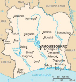 Costa d'Avorio - Mappa