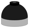 Illustration of cylinder shoulder painted black for nitrogen