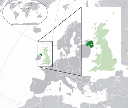 Northern Ireland haritadaki konumu
