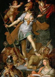 Minerva Victorious over Ignorance (c. 1591) by Bartholomeus Spranger