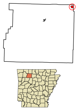 Location of Western Grove in Newton County, Arkansas.
