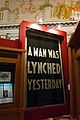 Image 7"A Man Was Lynched Yesterday" flag, hanging at the Library of Congress (from Civil rights movement (1896–1954))