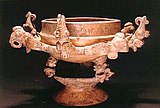 Caryatid vase from the Santarém culture (Tapajó people ceramics).