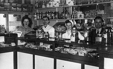 Albanian owned milk bar in Sydney (1949)