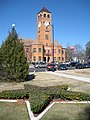 A view of the Macon County Courthouse from the park in the town square The Main Street Historic District was added to the National Register of Historic Places on March 12, 1984.