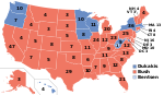 Electoral map, 1988 election
