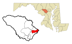 Location of Elkridge, Maryland