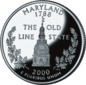 Maryland quarter dollar coin