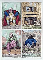 «National Conveniences» - fire måtar å gjera frå seg på (engelsk, skotsk, fransk, nederlandsk)», 1796