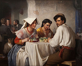 In a Roman Osteria (1866) by Carl Bloch