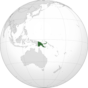 Папуа — Новая Гвинея на карте мира