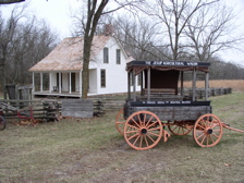 Wohnhaus von Moses Carver mit Jesup Wagon