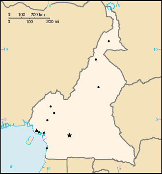 Kamerun elhelyezkedése