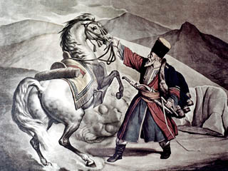 Tatar elder and his horse