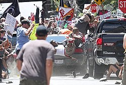 Photograph of the 2017 Charlottesville vehicle-ramming attack