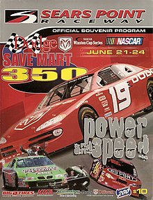 The 2001 Dodge/Save Mart 350 program cover.