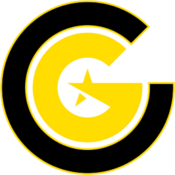 A stylized yellow letter "G" within a larger black letter "C".