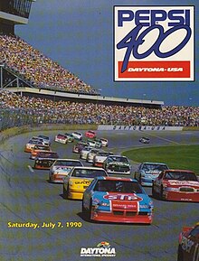 The 1990 Pepsi 400 program cover.