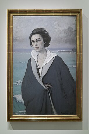 self-portrait; Au bord de la mer; 1914