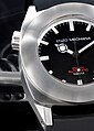 A manually operated helium release valve as used by Enzo Mechana for their entire line of dive watches. Pictured is the EM001 "Sub Hatch"
