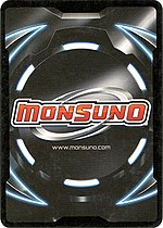Cardback of the Monsuno CCG dark version.