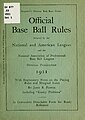 Image 25Cover of Official Base Ball Rules, 1921 edition, used by the American League and National League (from Baseball rules)