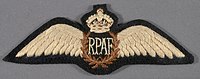 Flying badge of the Royal Pakistan Air Force (RPAF) featuring the Tudor Crown