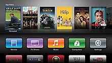 The third Apple TV interface