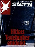 יומני היטלר על שער המגזין "Stern"