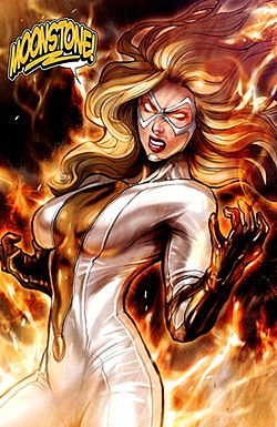 מונסטון, כפי שהיא מופיעה בחוברת Ms. Marvel Vol.2 #46 מאוקטובר 2009, אמנות מאת סאנה טקדה.