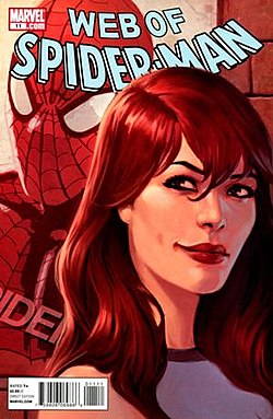 מרי ג'יין ווטסון, כפי שהופיעה על עטיפת החוברת Web of Spider-Man Vol.2 #11 מאוקטובר 2010, אמנות מאת ילנה ג'ורג'ביק.