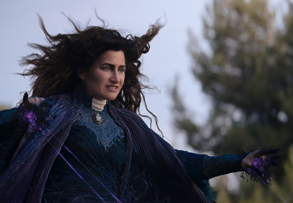 Kathryn Hahn as Agatha Harkness in Marvel Studios' WANDAVISION exclusively on Disney+. Photo courtesy of Marvel Studios. ©Marvel Studios 2021. All Rights Reserved.