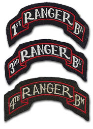 Original Scrolls of 1st, 3rd and 4th Ranger Battalions