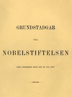 statutes of the Nobel Foundation