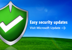 Visit Microsoft Update for the latest security downloads and more