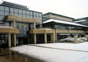 The main building in snow