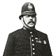 A Metropolitan policeman in ordinary duty uniform, 1912, cat ref: MEPO 13/207
