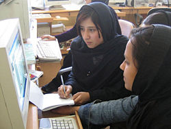 Female school students.