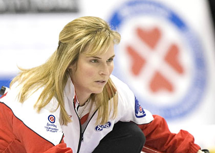 In Victoria, the Scotties Tournament of Hearts starts Saturday. Here skip Team Canada Jennifer Jones, gets ready to participate in the Fords Hot Shots competition. DEBRA BRASH,TIMES COLONIST