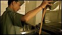 A man making coffee