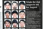 15 suspects still at large, under the heading "Wanted in Urumqi".