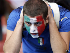 Italian fan after 1-1 draw with Romania on Friday