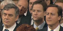 Brown Clegg and Cameron