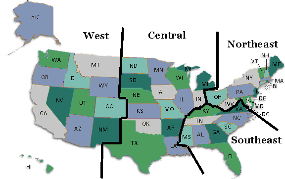 Chapter Region Image Map