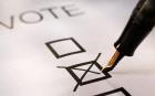 Close up of a pen writing x, vote, voting, ballot, elections, Voting slip putting a cross in a box: Parties fight over 'Motorway Man' ahead of general election