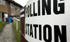 Polling station in Burnley, Lancashire