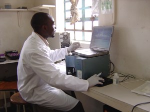 CD4 testing at Saint Francis Hospital in Katete, Zambia